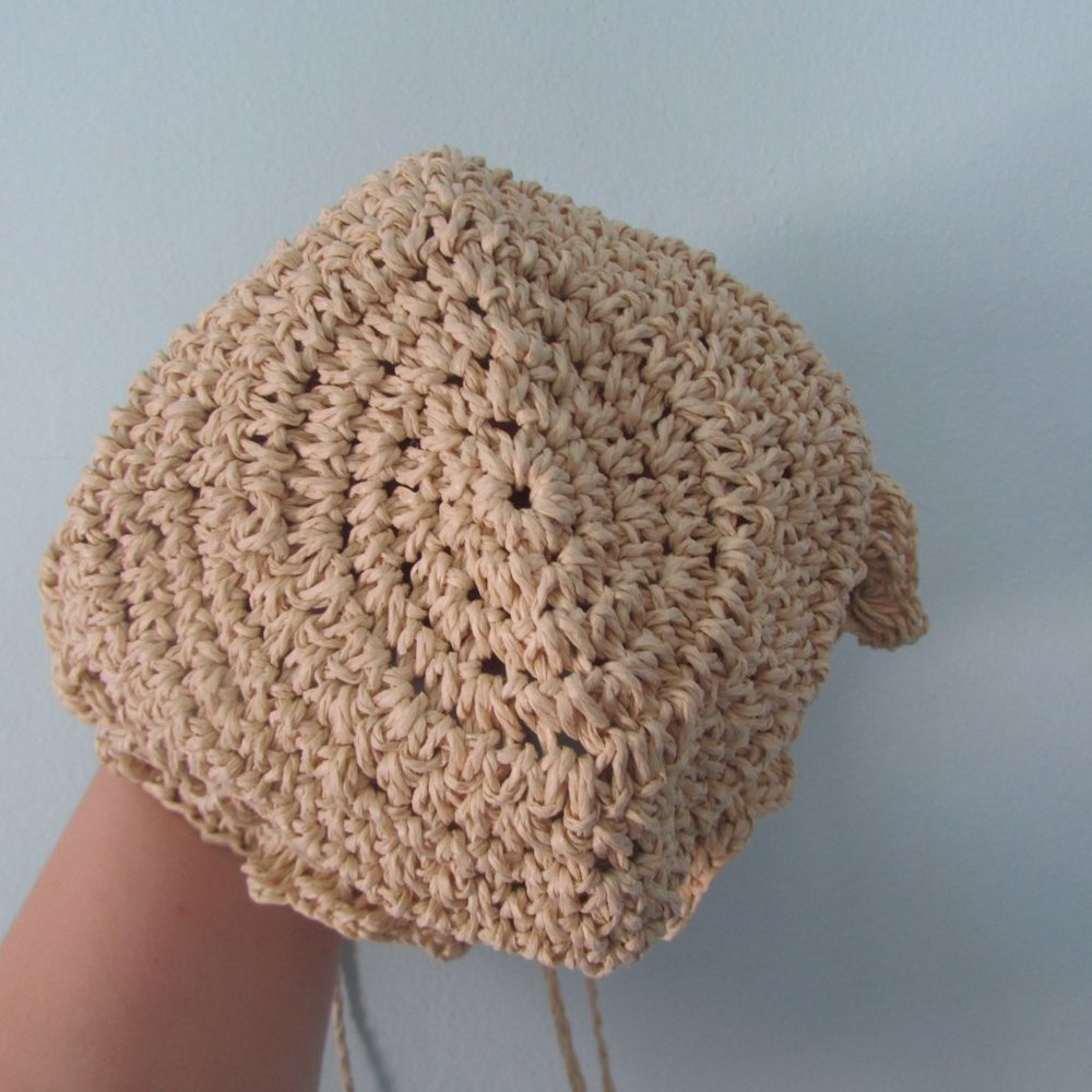 Mini Straw Hobo Bag With Drawstring - image 8